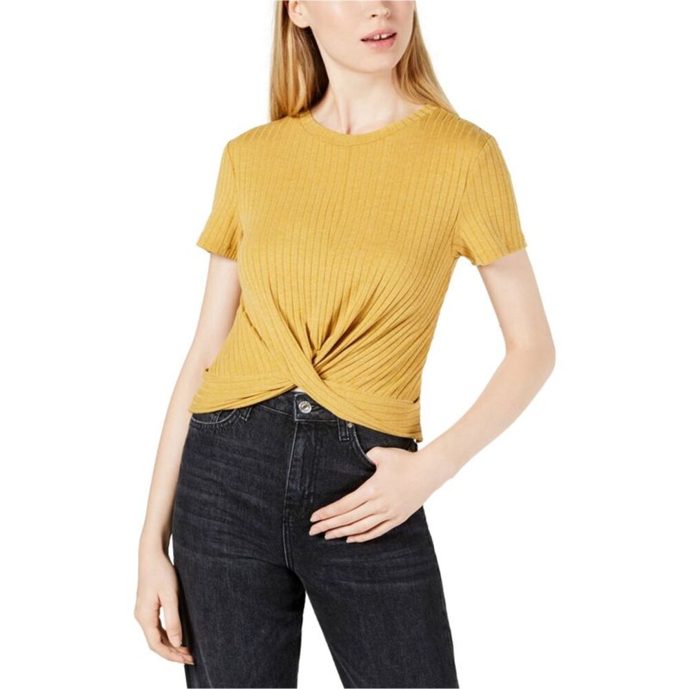 Project 28 Womens Twist-Front Crop Top Blouse, NWT